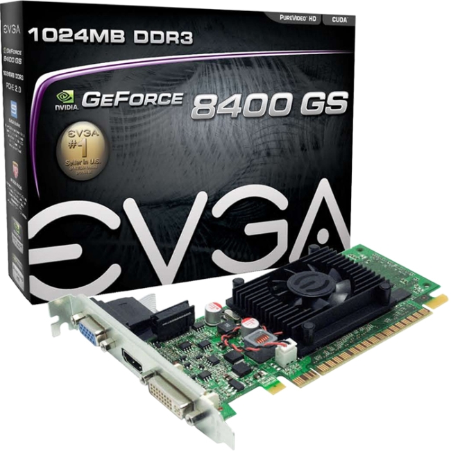 EVGA GeForce 8400 GS Graphics Card 01G-P3-1302-LR