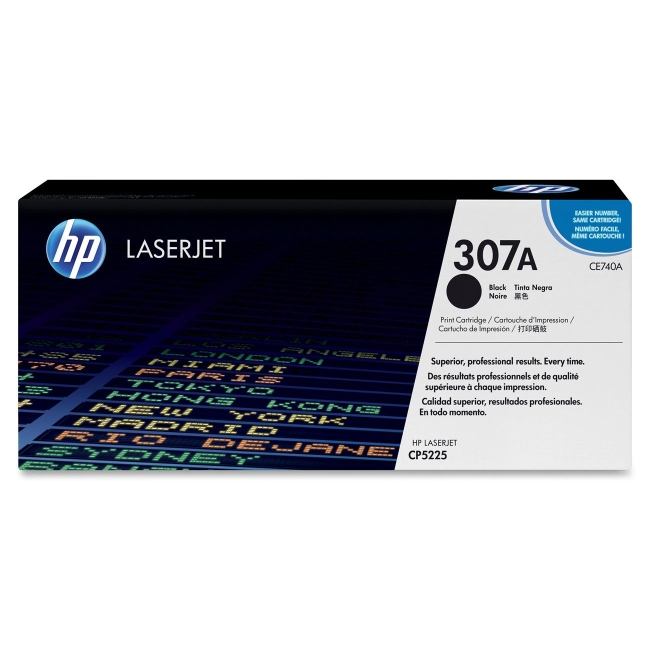 HP 307A Black Original LaserJet Toner Cartridge CE740A