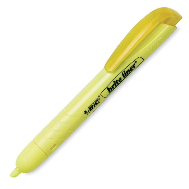 BIC Retractable Highlighter BLR11YW BICBLR11YW BLR11-YW