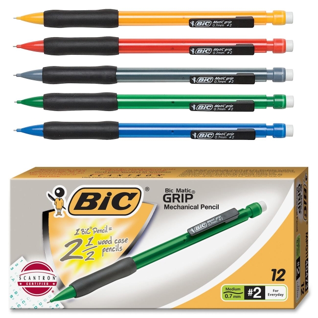 BIC Bicmatic Grip Mechanical Pencil MPG11 BICMPG11 MPG11 BLK