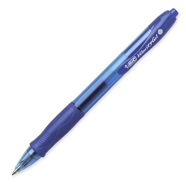 BIC Velocity Gel Retractable Pen RLC11-BE BICRLC11BE RLC11 BLU