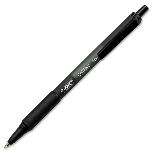 BIC Soft Feel Retractable Ball Pen SCSF11-BK BICSCSF11BK SCSF11 BLK