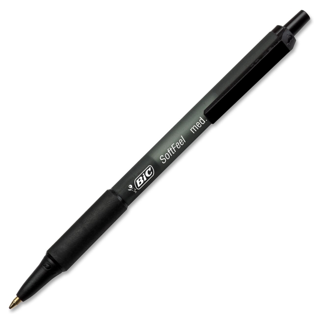 BIC Soft Feel Retractable Ball Pen SCSM11-BK BICSCSM11BK SCSM11 BLK