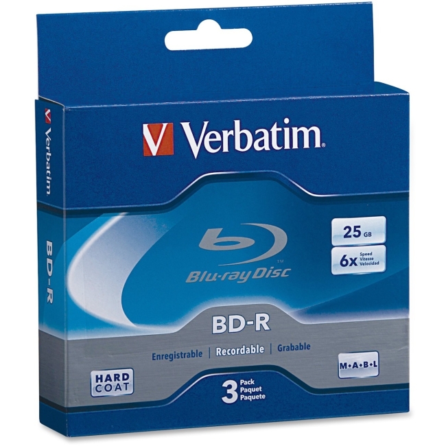 Verbatim Blu-ray Recordable BD-R 6x Disc 97341