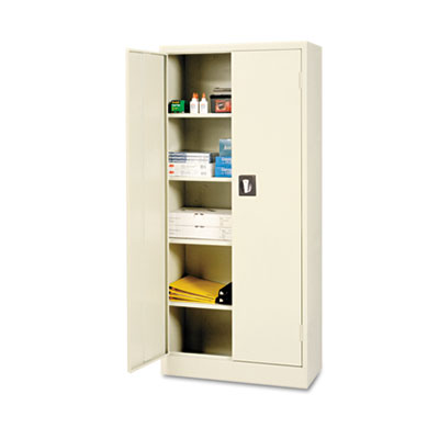Alera Space Mizer Storage Cabinet, 4 Fixed Shelves, 30w x 15d x 66h, Putty 86630 ALE86630
