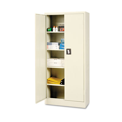 Alera Space Mizer Storage Cabinet, 4 Fixed Shelves, 30w x 15d x 66h, Putty 86630 ALE86630