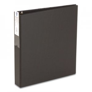 Avery Economy Non-View Binder with Round Rings, 11 x 8 1/2, 1 1/2" Capacity, Black AVE04401 04401