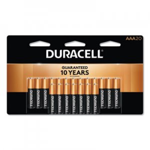 Duracell CopperTop Alkaline Batteries, AAA, 20/PK DURMN2400B20Z MN2400B20Z