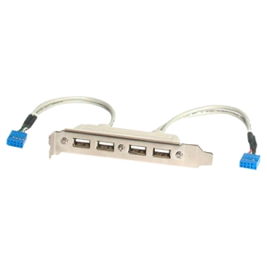 StarTech.com 4 Port USB A Female Slot Plate Adapter USBPLATE4