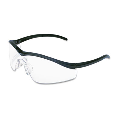 Crews Triwear Onyx Frame, Clear AntiFog Lens, Black Cord T1110AF CRWT1110AF