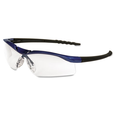 Crews Dallas Wraparound Safety Glasses, Metallic Blue Frame, Clear AntiFog Lens DL310AF CRWDL310AF