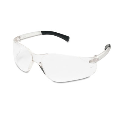 Crews BearKat Safety Glasses, Wraparound, Black Frame/Clear Lens BK110 CRWBK110