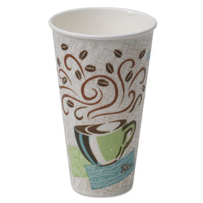 Dixie Hot Cups, Paper, 20oz, Coffee Dreams Design, 25/Pack DXE5360CD 5360CD