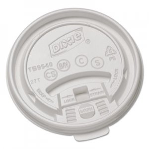 Dixie Plastic Lids for Hot Drink Cups, 10oz, White, 1000/Carton DXETB9540 TB9540