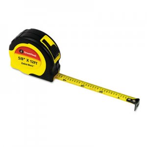 Great Neck ExtraMark Power Tape, 5/8" x 12ft, Steel, Yellow/Black GNS95007 95007
