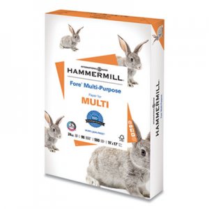 Hammermill Fore Multipurpose Paper, 96 Bright, 24lb, 11 x 17, White, 500 Sheets/Ream HAM102848 10284-8