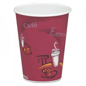 Dart Bistro Design Hot Drink Cups, Paper, 8oz, Maroon, 50/Pack SCC378SIPK 378SI-0041