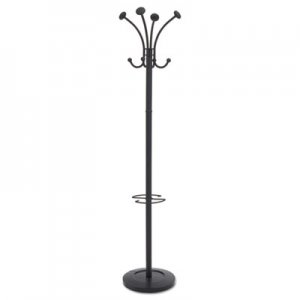 Alba Viena Coat Stand, Eight Knobs, Steel, 16w x 16d x 70-1/2h, Black ABAPMVIENAN PMVIENAN