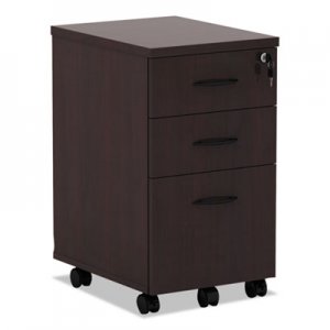 Alera Valencia Mobile B/B/F Pedestal File, 15 7/8w x 20 1/2d x 28 3/8h Mahogany