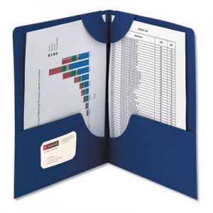 Smead Lockit Two-Pocket Folder, Textured Paper, 11 x 8 1/2, DK Blue, 25/BX SMD87982 87982