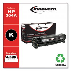Innovera Remanufactured CC530A (304A) Toner, Black IVRC530A