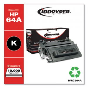 Innovera Remanufactured CC364A (64A) Toner, Black IVRC364A