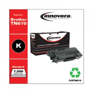 Innovera Remanufactured TN670 High-Yield Toner, Black IVRTN670