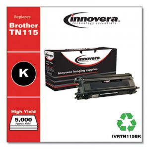 Innovera Remanufactured TN115BK High-Yield Toner, Black IVRTN115BK
