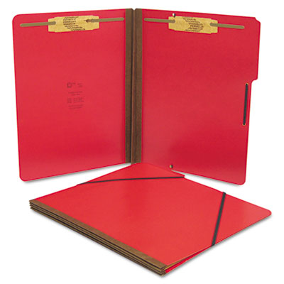 S J Paper Pressboard Folios with Two Fasteners/Closure, Letter, Executive Red, 15/Box S57000 SJPS57000
