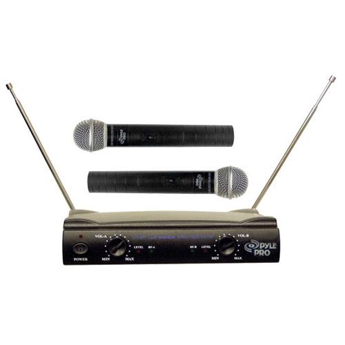 Pyle Dual Wireless Microphone System PDWM2500