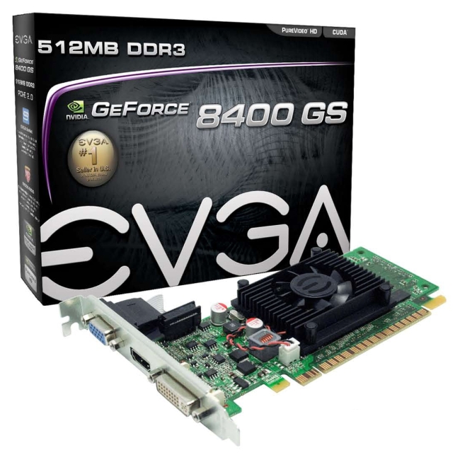 EVGA GeForce 8400 GS Graphics Card 512-P3-1300-LR
