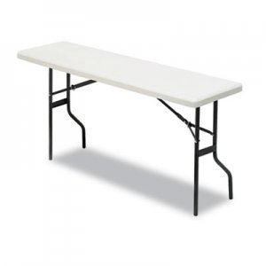 Iceberg IndestrucTables Too 1200 Series Folding Table, 60w x 18d x 29h, Platinum ICE65353 65353
