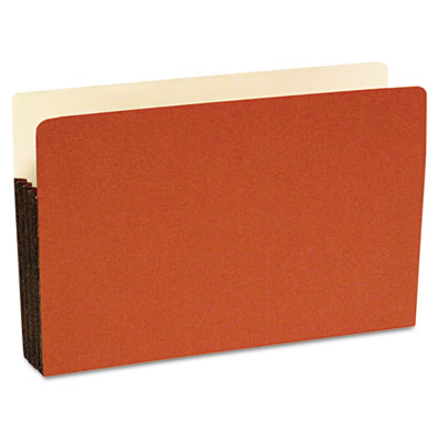 S J Paper Standard File Pocket, 5 1/4 Inch Expansion, 14 3/4 x 9 1/2, Legal, Red