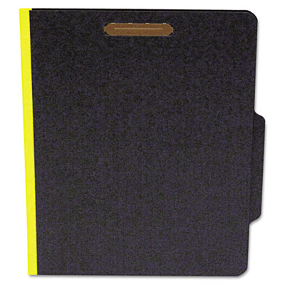 S J Paper Classifcation Folder, Two Dividers, Letter, Black/Yellow, 15/Box S62622 SJPS62622