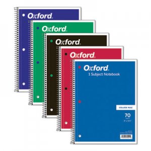 Oxford Coil Lock Wirebound Notebooks, College/Medium, 10 1/2 x 8, White, 70 Sheets TOP65021 65021