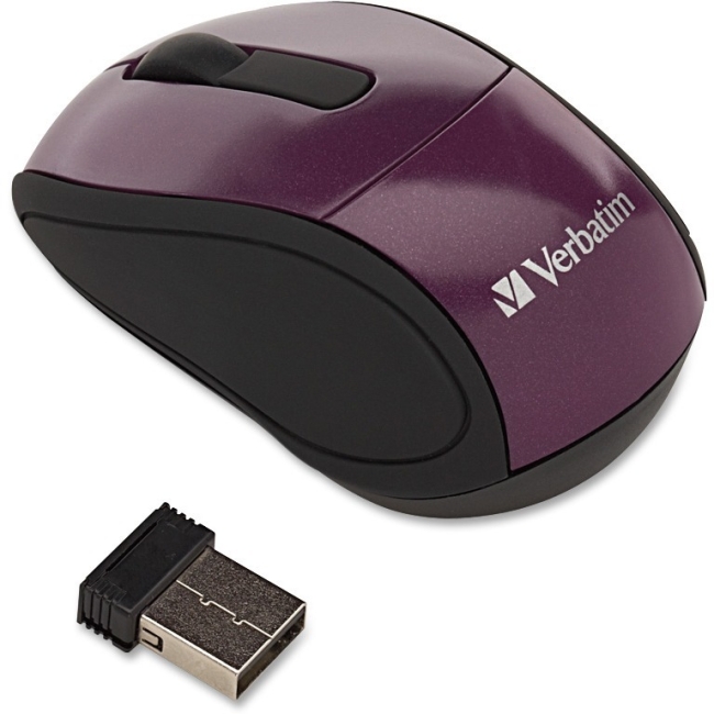 Verbatim Wireless Mini Travel Mouse Purple 97473