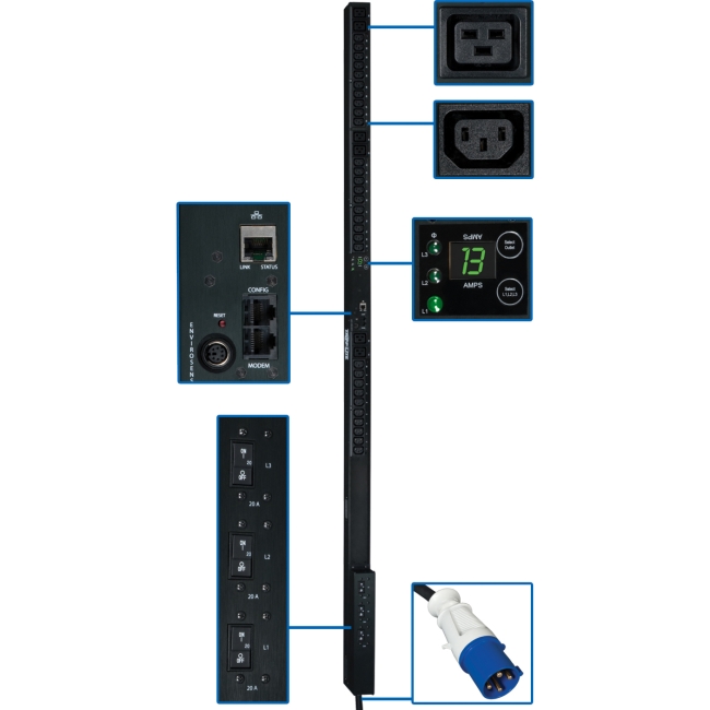 Tripp Lite Monitored 36-Outlets 8.6kW PDU PDU3VN10G30