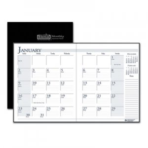 House of Doolittle Recycled Ruled 14-Month Planner, Leatherette Cover, 7x10, Black, 2018-2020 HOD260602 2606-02