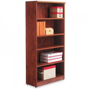 Alera Valencia Series Bookcase, Five-Shelf, 31 3/4w x 14d x 65h, Medium Cherry ALEVA636632MC
