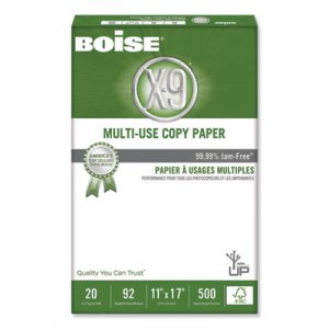 Boise X-9 Multi-Use Copy Paper, 92 Bright, 20lb, 11 x 17, White, 2500 Sheets/Carton CASOX9007 0X9007