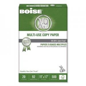 Boise X-9 Multi-Use Copy Paper, 92 Bright, 20lb, 11 x 17, White, 2500 Sheets/Carton CASOX9007 0X9007