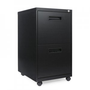 Alera Two-Drawer Metal Pedestal File, 14 7/8w x 19-1/8d x 27-3/4h, Black ALEPAFFBL