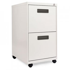 Alera Two-Drawer Metal Pedestal File, 14 7/8w x 19-1/8d x 27-3/4h, Light Gray ALEPAFFLG