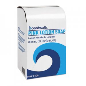 Boardwalk Mild Cleansing Pink Lotion Soap, Floral-Lavender, Liquid, 800mL Box, 12/Carton BWK8100CT 1679-12-GCE00
