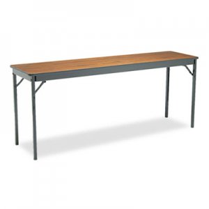 Barricks Special Size Folding Table, Rectangular, 72w x 18d x 30h, Walnut/Black BRKCL1872WA CL1872-WA