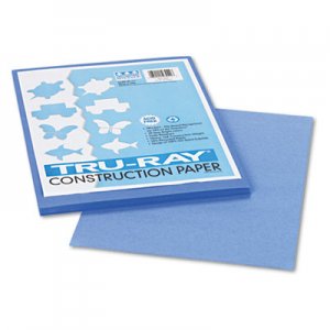 Pacon Tru-Ray Construction Paper, 76 lbs., 9 x 12, Blue, 50 Sheets/Pack PAC103022 103022