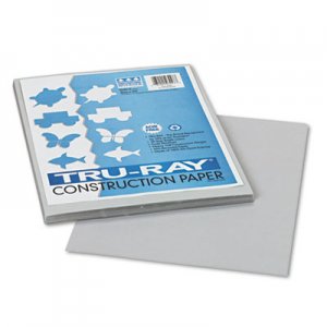 Pacon Tru-Ray Construction Paper, 76 lbs., 9 x 12, Gray, 50 Sheets/Pack PAC103027 103027