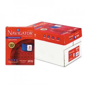 Navigator Premium Multipurpose Paper, 97 Brightness, 3-Hole Punch, 20lb, Ltr, WE, 5000/Ctn SNANMP113HP NMP113HP