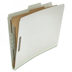 Genpak Pressboard Classification Folder, Legal, Four-Section, Gray, 10/Box UNV10262