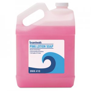 Boardwalk Mild Cleansing Pink Lotion Soap, Floral-Lavender, Liquid, 1gal Bottle, 4/Carton BWK410CT 1807-04-GCE00